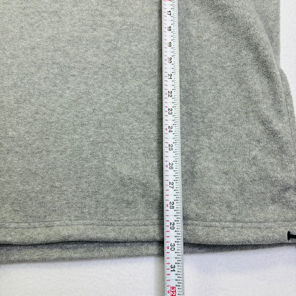 IZOD Performance Mens XL Fleece Quarter Zip Pullover Gray Black Stripe Mock Neck